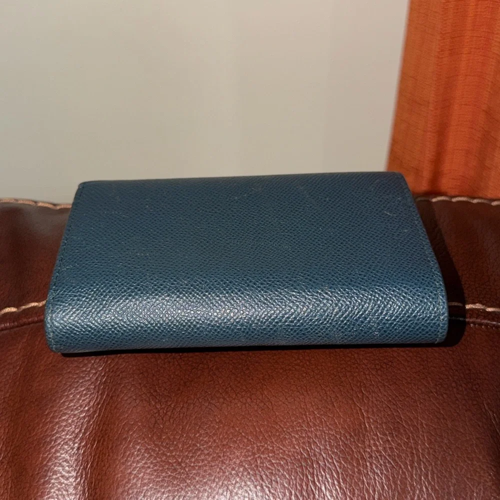 ‼️Authentic MCM Blue Leather Trifold Wallet - Picture 7 of 16